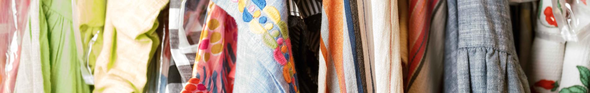 Rack of woman's clothing 