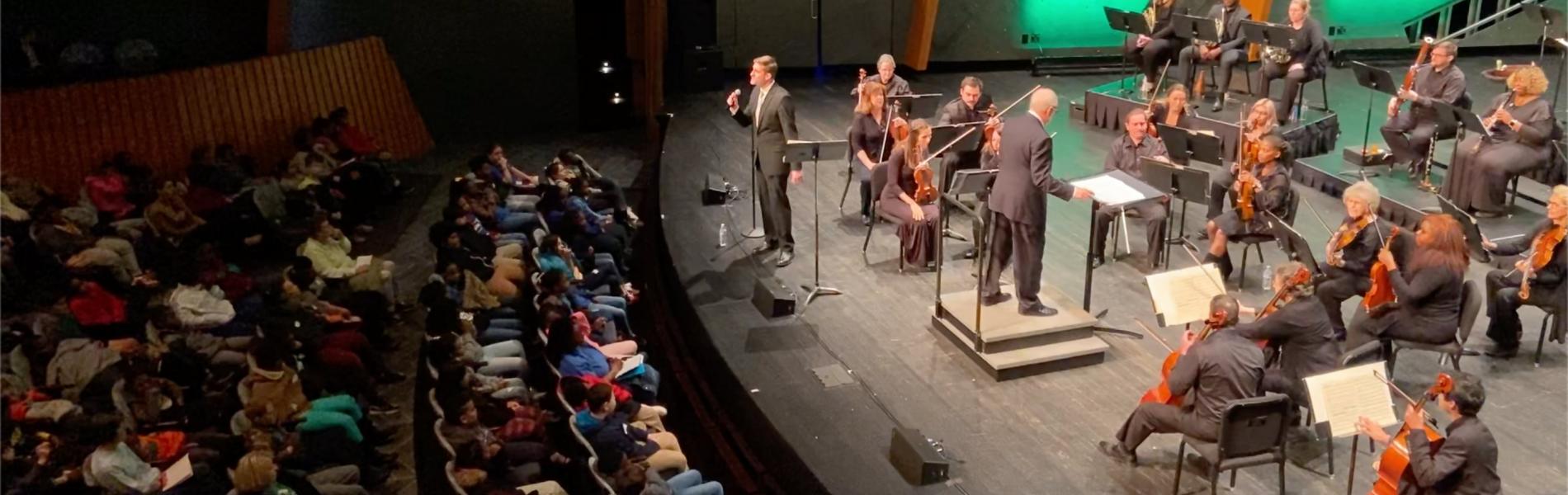 Overhead shot of the Florence Symphony Orchestra