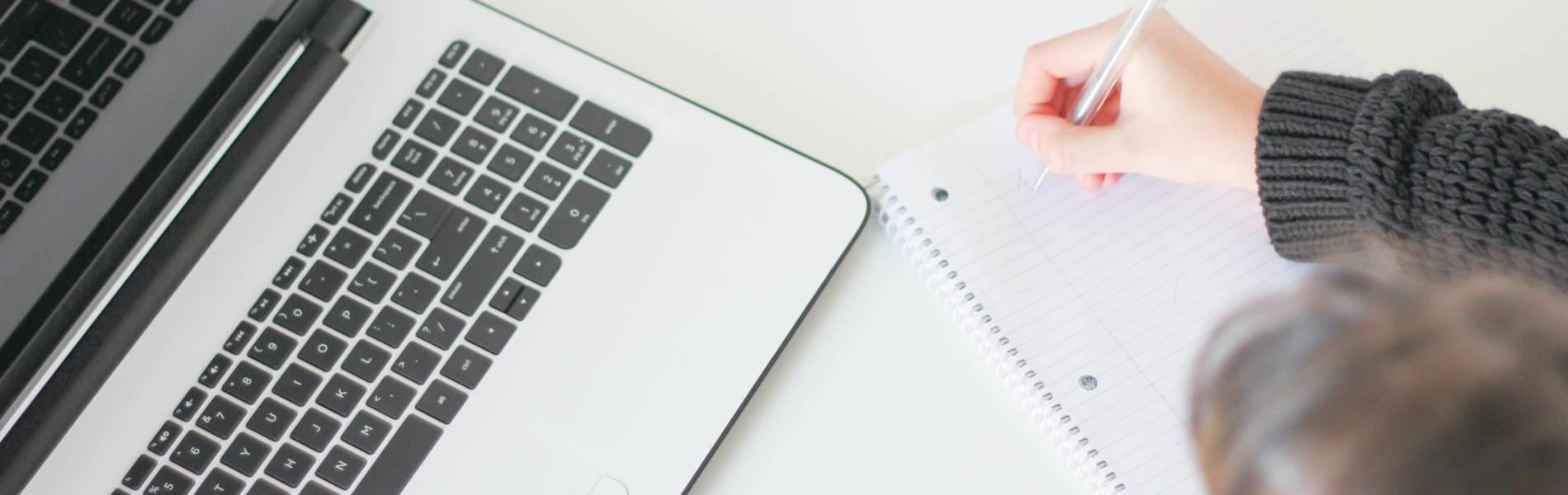 Person participating in a webinar