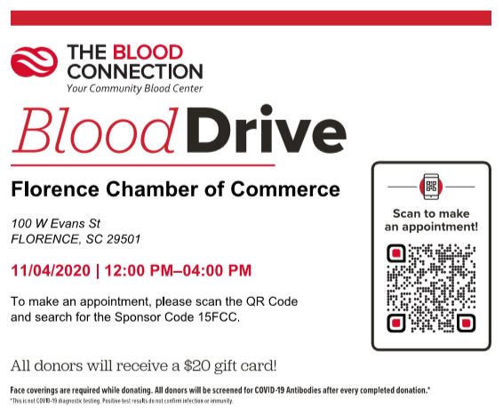 Blood Connection Flyer with QR Code